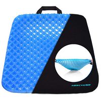 HANCHUAN Gel Seat Cushion Coccyx Seat Support All Gel Cushion Air Circulation and Advanced Elastic Comfort Gel Sitter Cushion Ergonomic Designed for Office Chair, Car Seat and Wheelchair