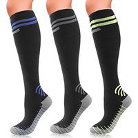 Compression Socks for Women & Men 3 Pairs 15-20mmHg, Stylish Graduated Nurse Medical Flight Hiking Travel Athletic Sports Running Recovery Pregnancy Socks