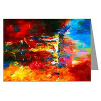Peace Flag Original Abstract Art by the Artist Philo Notecard Set
