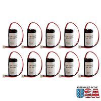 10pc Exell Battery 3V Lithium PLC Computer Backup Battery Replaces Dantona COMP-221, Modicon 990XCP98000, Modicon 990XCP980000, Modicon CR17335SE-WR, Modicon Quantum PLC