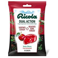 Ricola Dual Action Swiss Cherry Cough Drops, 19 Count Drops
