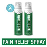 Biofreeze Pain Relief Spray, 4 oz. Aerosol Spray, Pack of 2, Colorless (Packaging May Vary)