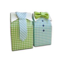 Kingsley 20pcs Green Bow + 20pcs Blue Tie Wedding Favor Boxes Bridegroom Bride for Birthday Gift Party