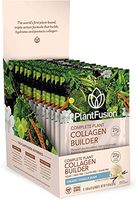 PlantFusion Collagen Builder|Complete Plant Based Peptides Protein Powder|Vegan Collagen Supplement for Anti-Aging, Skin Hydration, Joint Support & Healthy Hair,Gluten-Free,Non-GMO, Vanilla,12 Packs