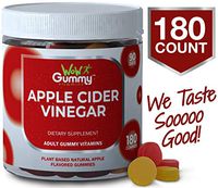 Wow Apple Cider Vinegar Gummies – 180 Count Raw Organic Gummy Alternative to Apple Cider Vinegar Capsules, Pills, ACV Tablets with The Mother – Natural Apple Flavor