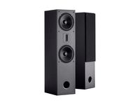 Monoprice Mp-T65RT Tower Home Theater Speakers (Pair) - Black with Dual 6.5 Woofers, Ribbon Tweeter, Compact Design