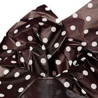 White Polka Dots on Black Tissue Paper - XL Sheets (24)