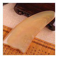 Aishanghuayi Scratch Massage Tool, Natural Horn Scraping Board Body Scraping Facial Massage Piece A Special Body Beauty Scraping Board (Two Horn Board) ，Fine Texture