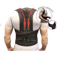 SISHUINIANHUA Posture Corrector Back Support Belt Orthopedic Posture Corset Back Brace Support Back Straightener Adjustable Shoulder Wrap,L
