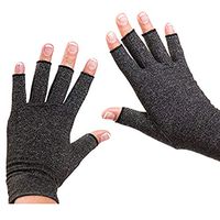 Stretchy Half Finger Gloves Knitted Unisex Warm Winter Gloves for Arthritis Joint Pain Relief Glove (Basic Style, L)