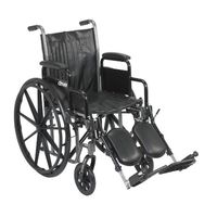 Drive Medical Silver Sport 2 Wheelchair with Various Arms Styles and Front Rigging Options, Black, 16 Inch