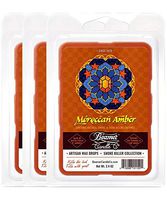 3 Packs of Beamer Candle Co. Smoke Killer Collection Wax Drops, 6-Count Pack - Moroccan Amber Scent + Beamer Smoke Sticker