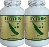 2 Bottles Lecithin, 1200mg 200 Softgels/bottle by NCB
