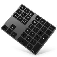 Bluetooth Number Pad, MEIKON Aluminum Wireless Numeric Keypad Slim 34-Keys External Numpad Keyboard Data Entry Compatible for MacBook, MacBook Air/Pro, iMac Windows Laptop Surface Pro etc
