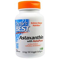 Doctor's Best, Astaxanthin with AstaPure, 6 mg, 90 Veggie Softgels