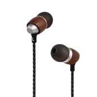 SIVGA M001 in-Ear Wooden Light Weight Noise Isolating Earbuds Wired Stereo Deep Bass Earphones with Replace Nozzle (Rosewood)