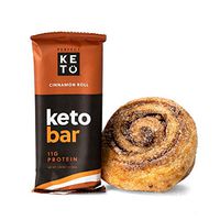 Perfect Keto Bars - The Cleanest Low Carb Keto Snacks with Collagen and MCT. No Sugar Added, Keto Diet Friendly - 3g Net Carbs, 19g Fat, 11g Protein - Keto Diet Food Dessert (Cinnamon Roll, 36 Bars)