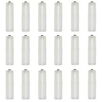 Lontenrea 18 Pcs Transparent AAA to AA Battery Converter Adapter Case AAA Battery Case (18 Pcs AAA Battery Case)