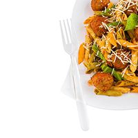 Clear Fork, Clear Plastic Fork - 7.3" - Moderna - 250ct Box - Restaurantware