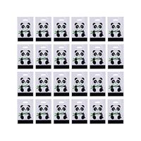 Amosfun 30pcs Panda Clear Handle Bags Plastic Treat Bags for Candy Bread Chocolate Jelly Bakery for Birthday Party Wedding Favors