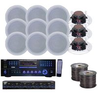 KTHSP128DV - 6 Room Home In-Ceiling Speakers W/DVD/MP3 Amp System