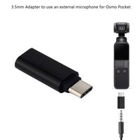 Voberry- Compatible with DJI Osmo Pocket Accessories Set, Portable Lightweight Type C USB C to 3.5mm Audio Adapter External Microphone for DJI Osmo Pocket (Black)