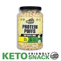 Twin Peaks Low Carb, Keto Friendly Protein Puffs, Sour Cream & Onion (300g, 21g Protein, 2g Carbs)