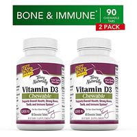 Terry Naturally Vitamin D3 (2 Pack) - 125 mcg Cholecalciferol, 90 Chewable Tablets - Supports Strong Bones & Teeth, Promotes Healthy Immune System - Non-GMO, Gluten-Free - 180 Total Servings