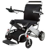 Panda Life-Lightweight Folding Lithium Battery Electric Wheelchair(D5) (Silver)