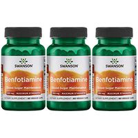 Swanson Benfotiamine - Maximum Strength 300 mg 60 Veg Caps 3 Pack
