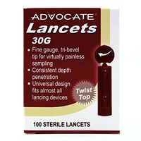 Advocate Twisttop Lancets 100 Bx 50Bx pcs, Case of 50