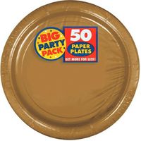 Amscan Gold Big Party Pack Dinner Plates (100 Count)