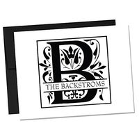 Personalized Large Monogram Notecard Set with Envelopes - Monogrammed Notecards - Notecard Gift Set