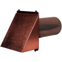 4" Hammered Copper Flush Mount Dryer/Exhaust Vent with Damper