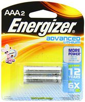 Energizer EA92BP-2 AAA Advanced Lithium Battery - Retail Packaging