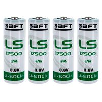 4x SAFT LS17500 A 3.6V Lithium (Li-SOCl2) Battery For Fleet Monitoring, Tracking Devices for Hunting Dogs, Carbon Monoxide Detectors, Intrusion Sensors, Invisible Fencing,Smart Utility Metering