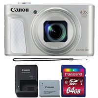 Canon PowerShot SX730 HS Digital Camera (Silver) + 64GB Memory Card