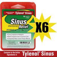 Uni's Single Dose 6 Pack of Non-Drowsy Sinus Relief Travel Packs. TSA Approved, Perfect for Weekend Getaways, to-Go, Purse Packs and Small Enough to Fit in a Wallet.