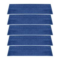 Aclean Microfiber Floor Aluminium Mop Reusable Refill Pad 5 Pack (Blue Loop Pad, 21 inches)