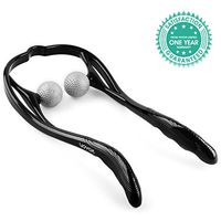 VOYOR Neck Massager Shiatsu Deep Tissue Dual Trigger Point Shoulder Massager, Ergonomic Handle Design, Lightweight & Portable MS110