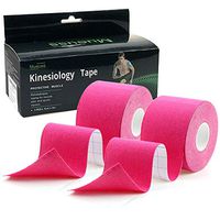 MUEUSS Kinesiology Tapes Uncut Waterproof Hypoallergenic Breathable Elastic Roll for Knee Ankle Muscles Elbow Shoulder Latex Free 16.5 ft (Beige (2 pc/Set))