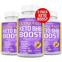 (3-Pack) Ultra Fast Keto BHB Boost Pills 120 Day Supply Advanced BHB Ketogenic Supplement Exogenous Ketones Ketosis for Men Women