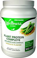 Life Extension Plant Protein Complete and Amino Acid Complex, Vanilla Flavor, 450 Grams (0.99 pounds or 15.87 Ounces)