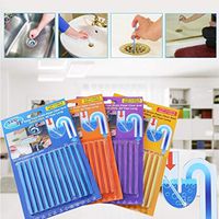 KINSS Drain Cleaner and Deodorizer Sticks 4 Pcs Oil Sink Unblocker Sewer Pipe Toilet Cleaner Dredging Tool Rod for Kitchen