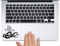Chibi Ursula Disney Printed Trackpad Clear Vinyl Decal Sticker Compatible with Apple MacBook Pro Air 11" 12" 13" 15" All Years Laptop Keyboard (11 " MacBook Air)