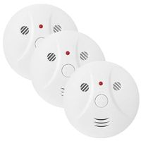 3 Pack Combination Smoke and Carbon Monoxide Detector Battery Operated, Travel Portable Photoelectric Fire&Co Alarm for Home