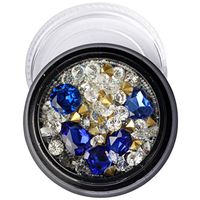 Hunputa Nail Art Diamonds,Fashion Nail Art Rhinestones Glitter Diamonds Tips Mixed 3D Tips DIY Decoration (E)