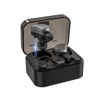 Lifegoo TWS V5.0 Bluetooth Truly Wireless Earbuds Noise Cancelling Headphones,3D Stereo Deep Bass Earphones Running,Dual Built-in Mic for Calling Compatible all Smartphones with Charging Case-Black
