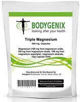 Brand New Pack of"Triple Magnesium" 500mg Capsules (Made in UK) [Several Sizes Available] (30)