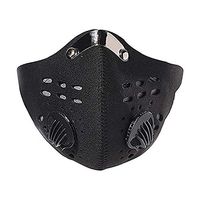 Ss-Lqlhy Safety Mouth Filter Respirator,Unisex PM2.5 Anti-dust Windproof Breathable Outdoor Sport Cycling Fack Protective Cover - Black